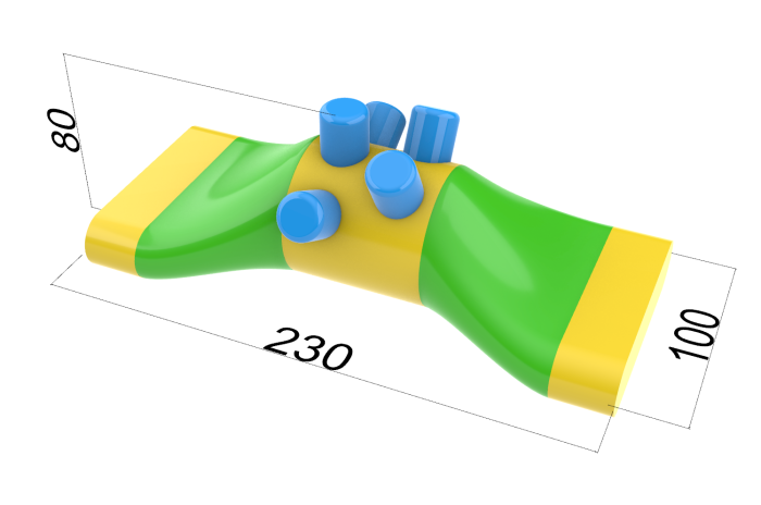 Надувной инвентарь для развлечений  «Надувная спортивная площадка» 15*11,2*1,68