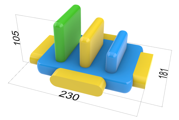 Надувной инвентарь для развлечений  «Надувная спортивная площадка» 15*11,2*1,68
