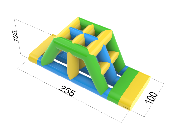 Надувной инвентарь для развлечений  «Надувная спортивная площадка» 15*11,2*1,68