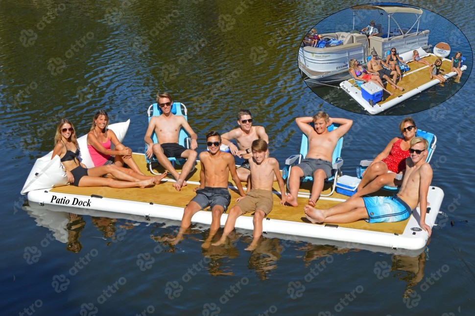 Большой надувной плот для компании 4,5*2 м