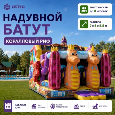 Надувной батут "Коралловый риф" 7*5*5,5 м