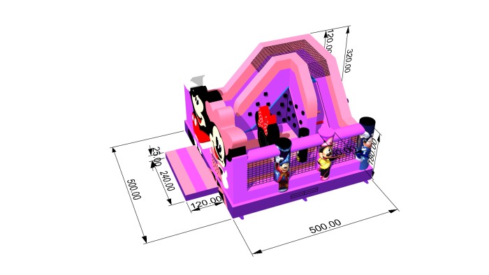 Надувная горка "Майкл и Минерва" 5*5*3,2м