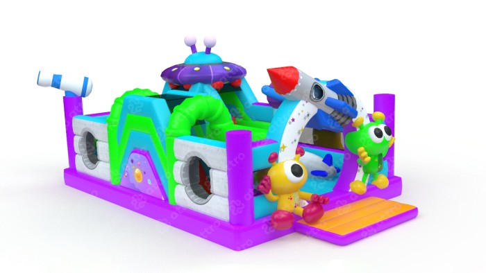 Надувная горка "Гости из космоса" 7*5*3,1 м