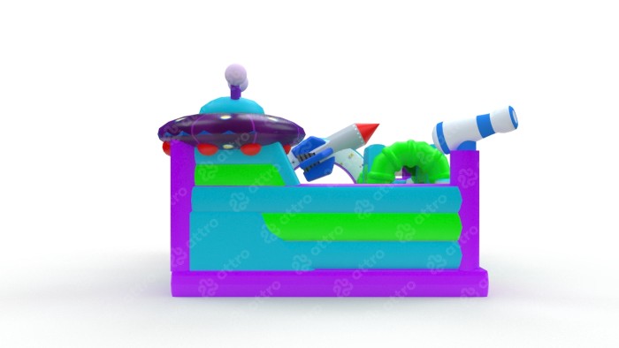 Надувная горка "Гости из космоса" 7*5*3,1 м