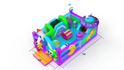 Надувная горка "Гости из космоса" 7*5*3,1 м