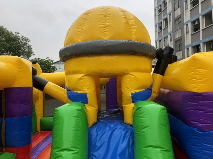 Надувная горка "Миньоны" 14*6*6,4 м