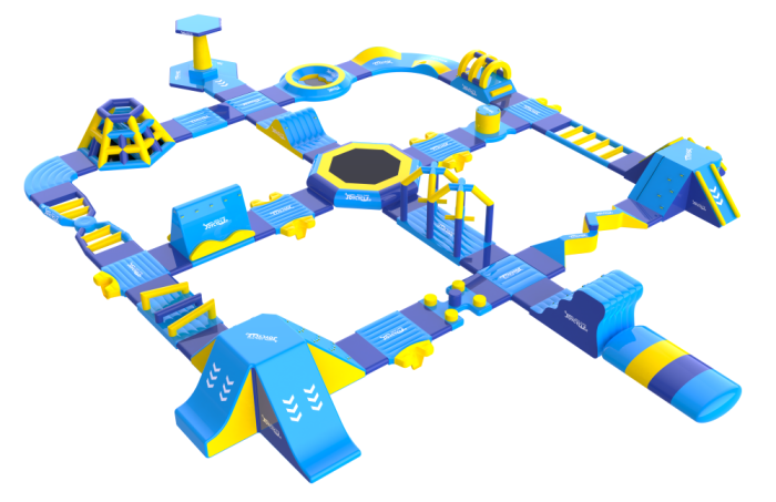 Надувной аквапарк "Игропарк" размер 36*28 м