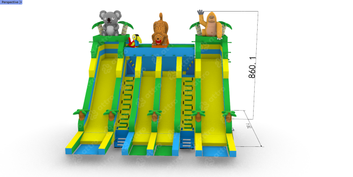 Надувной аквапарк "Гавань" 15*12*8,6 м