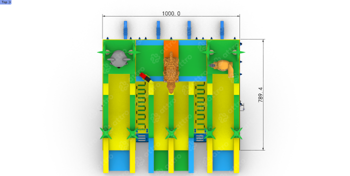 Надувной аквапарк "Гавань" 15*12*8,6 м