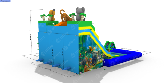 Надувной аквапарк "Гавань" 15*12*8,6 м