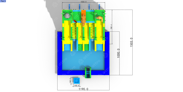 Надувной аквапарк "Гавань" 15*12*8,6 м