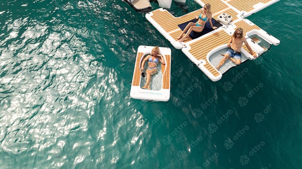 Надувной плавающий шезлонг премиум