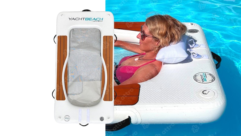 Надувной плавающий шезлонг премиум