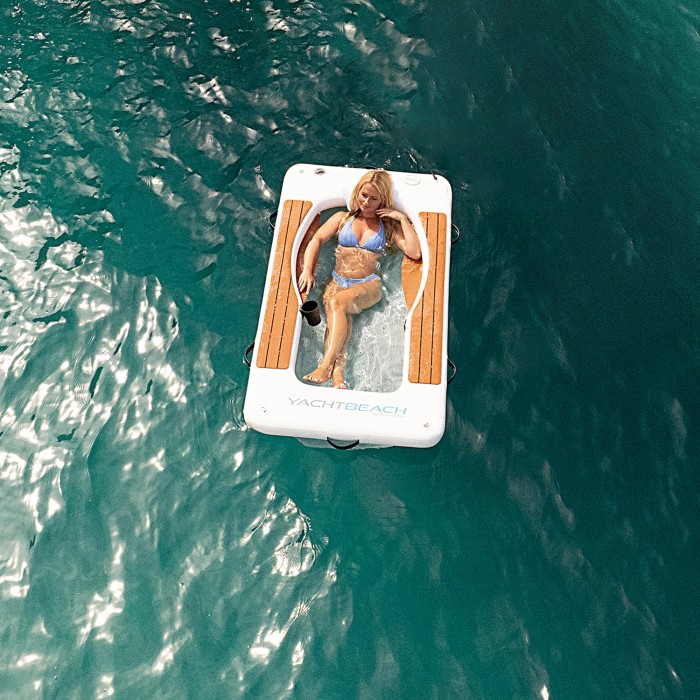 Надувной плавающий шезлонг премиум