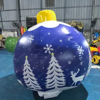 Плавающая надувная новогодняя фигура "Елочный шар"