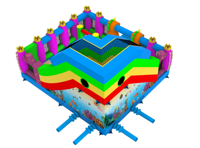 Надувная горка "Морское приключение" 7*6*4,4 м