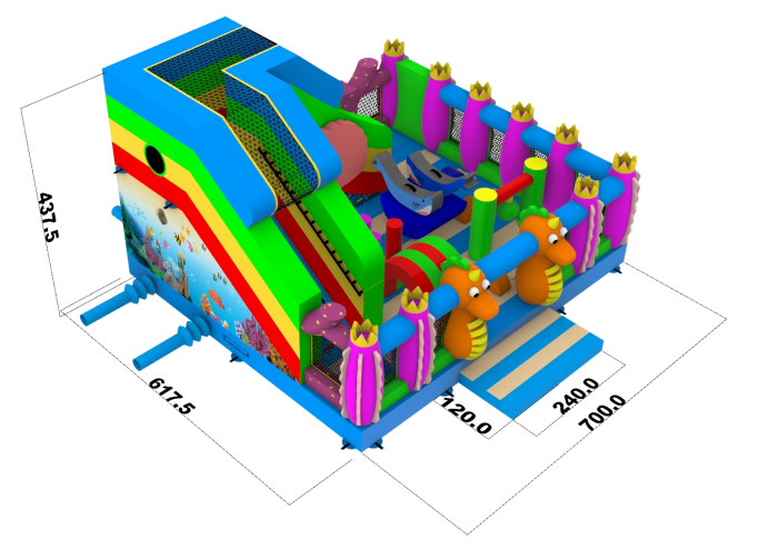 Надувная горка "Морское приключение" 7*6*4,4 м