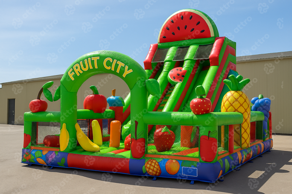 Проект надувного батута «Фруктовый город»
