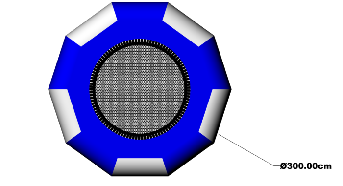Надувной водный Батут с банджи тросом