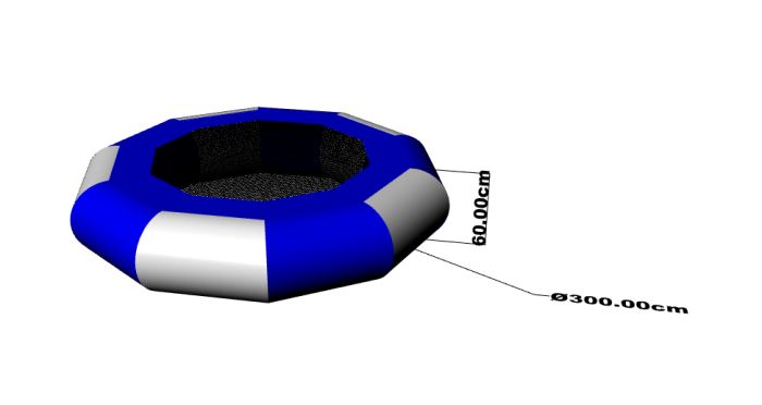 Надувной водный Батут с банджи тросом