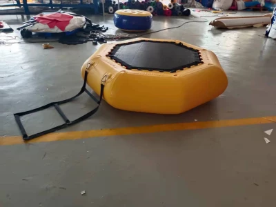 Надувной водный Батут с банджи тросом