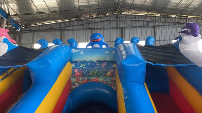 Надувная горка "Подводная братва" 7*5*4,2 м