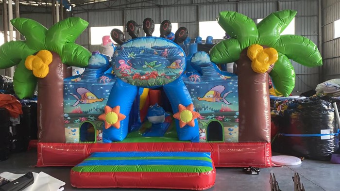 Надувная горка "Подводная братва" 7*5*4,2 м