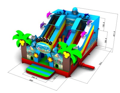 Надувная горка &quot;Подводная братва&quot; 7*5*4,2 м