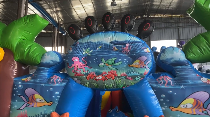 Надувная горка "Подводная братва" 7*5*4,2 м