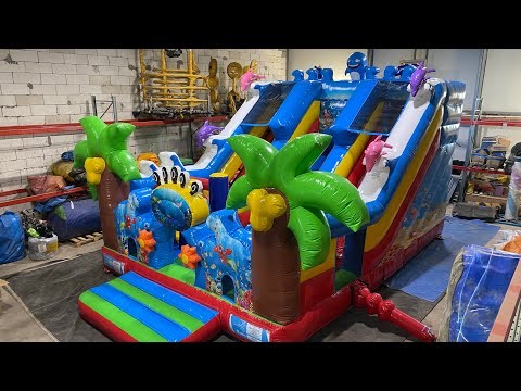 Надувная горка "Подводная братва" 7*5*4,2 м