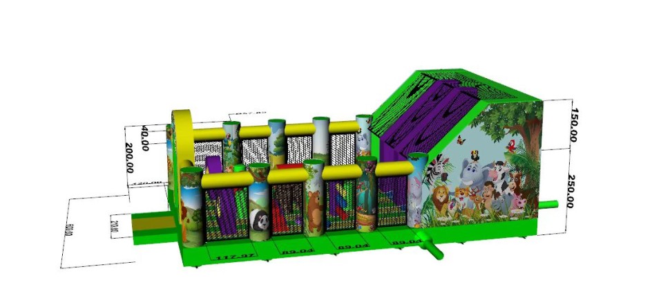 Надувной батут «Джуманджи» 10*6*4 м