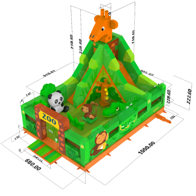Проект надувного батута «Зоопарк»