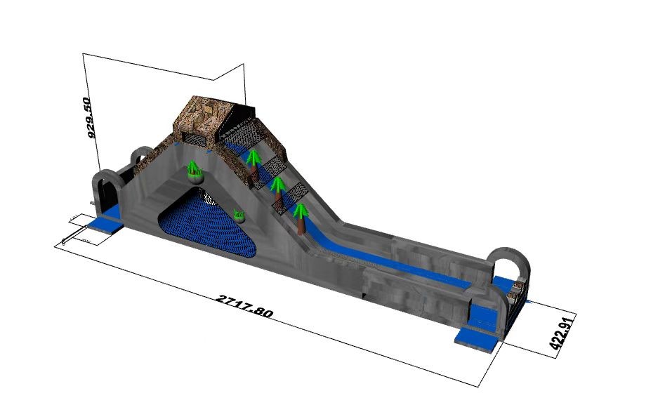 Надувная зимняя горка 