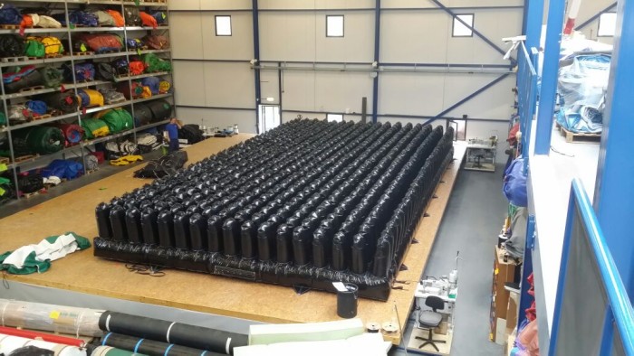 Надувная подушка для батутного зала 5*5*1,2 м 