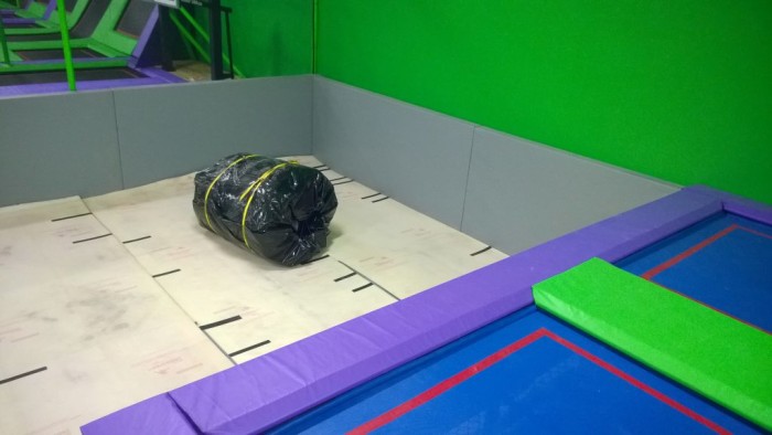 Надувная подушка для батутного зала 5*5*1,2 м 