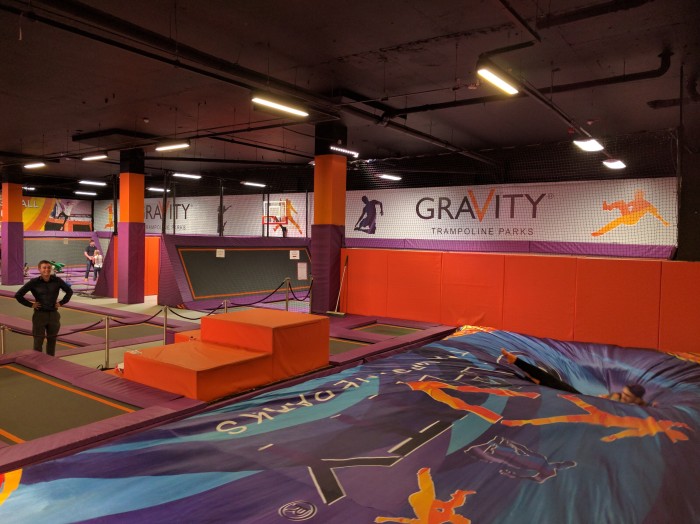 Надувная подушка для батутного зала 5*5*1,2 м 