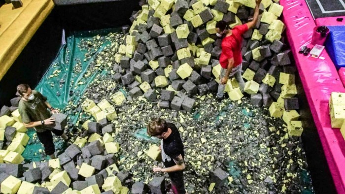 Надувная подушка для батутного зала 5*5*1,2 м 