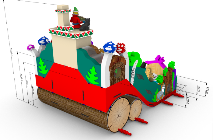 Надувная горка "Емеля" 13*10*11,5 м