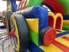 Надувная полоса препятствий "Паровозик" всесезонная размер 32*5*4,5 м
