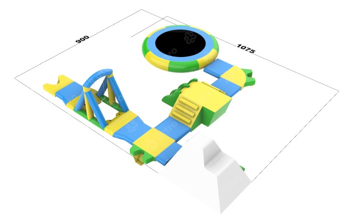 Надувной аквапарк "Детский" 10,7*9*1,9 м