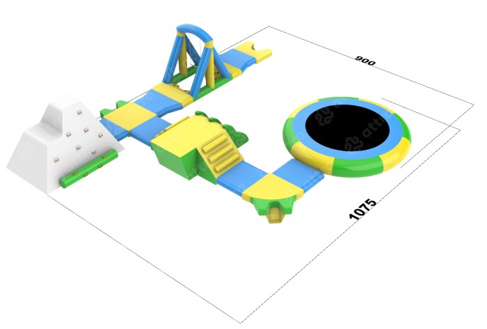 Надувной аквапарк "Детский" 10,7*9*1,9 м
