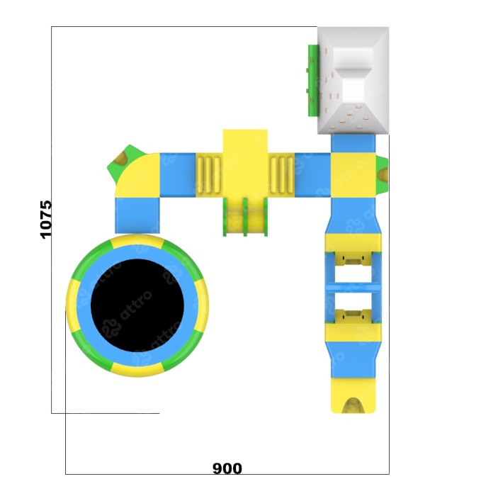 Надувной аквапарк "Детский" 10,7*9*1,9 м