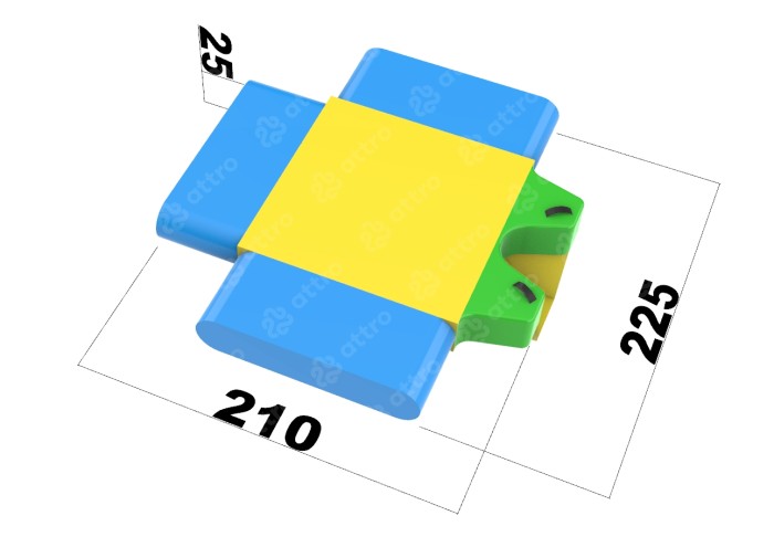 Надувной аквапарк "Детский" 10,7*9*1,9 м